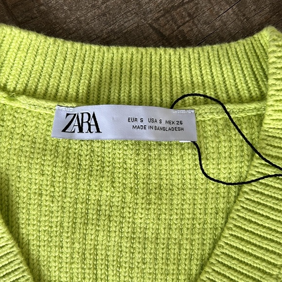 ZARA lime green sweater vest/tank - Picture 7 of 7